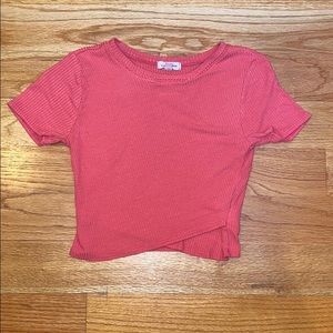 Silence + Noise peach crop top size Small